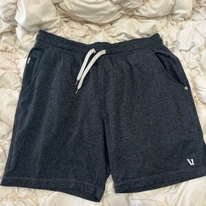 Vuori Charcoal Heather Drawstring Performance Shorts